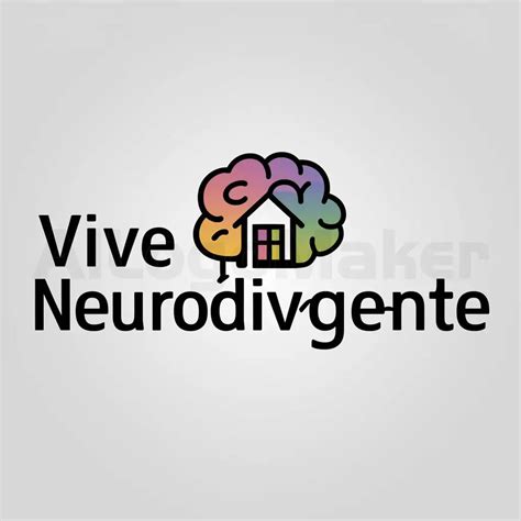 Logo Design For Neurodiversity Rainbow Brain With Geometric Synapses On Clear Background Ai