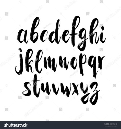 Handwritten Alphabet Vector Lettering Font Stock Vector Royalty Free