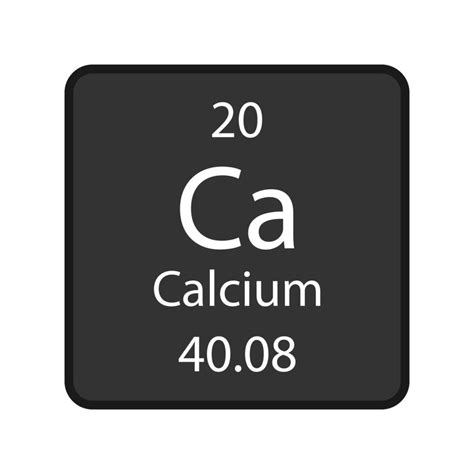 Calcium symbol. Chemical element of the periodic table. Vector ...