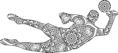 Football Player Mandala Coloring Page 22053850 Vector Art At Vecteezy