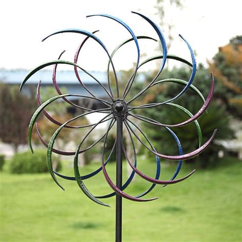 Metal Kinetic Wind Spinners Garden Art Pinwheels Ornaments Jaxpety