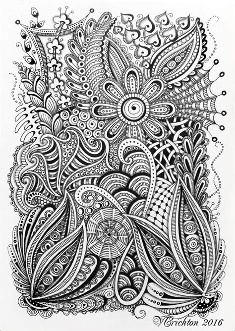 Viktoriya Crichton Ukraine Nikolaev Zentangle Graphic Hand Made