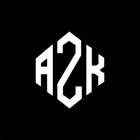 diseño de logotipo de letra azk con forma de polígono azk polígono y