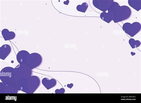 Vector Purple Heart Side Border Background Stock Vector Image And Art Alamy