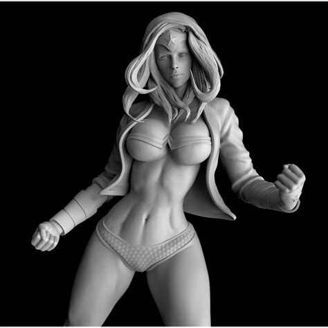 S007 Comic Character Design The Wonder Women Sexy Body Statue Dc Stl 3d Model Print