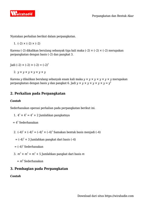 Solution Materi Matematika Kelas Bab Perpangkatan Dan Bentuk Akar