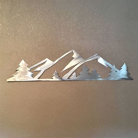 Deco Murale Metal Montagne Mural Design