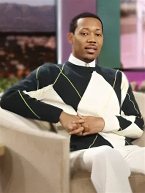 The Jennifer Hudson Show Tyler James Sweater Diamond Pattern Sweater