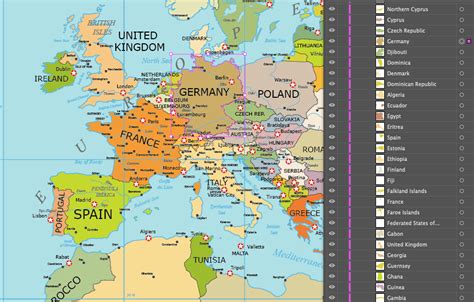 Detailed Vector World Map with Selectable Countries – Maptorian 