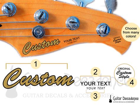 Custom Headstock Decals For Bass Guitars Classic Style Guitar Decadence