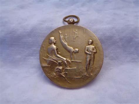 1910 MÉDAILLE Pro Patria Signée F Rasumny Bronze Doré