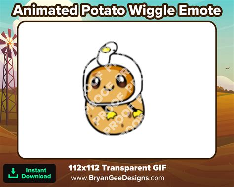 Animated Potato Wiggle Emote For Twitch Or Discord Etsy Australia