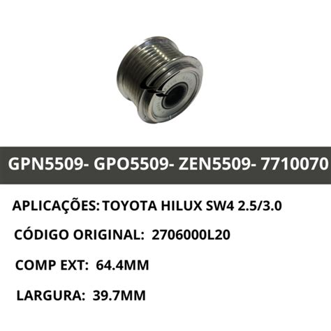 Gpn Polia Alternador Roda Livre Denso Hilux Sw Hilux