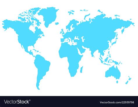 World Map Blue And White