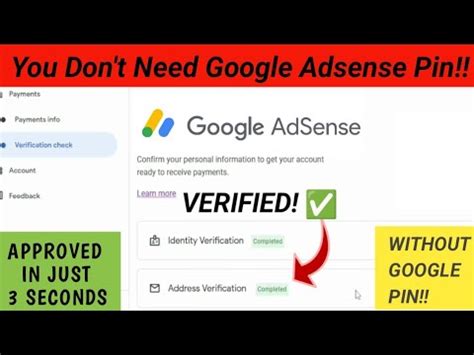 How To Verify Your Google Adsense Address Without The Digit Pin In