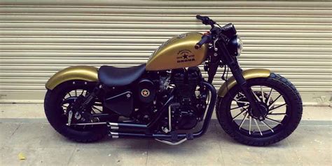 Modified Royal Enfield Classic Dons A Harley Davidson Iron Look