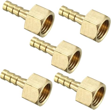 Sourcing Map Brass Barb Hose Fitting Connector Adapter 6mm Barbed X G1