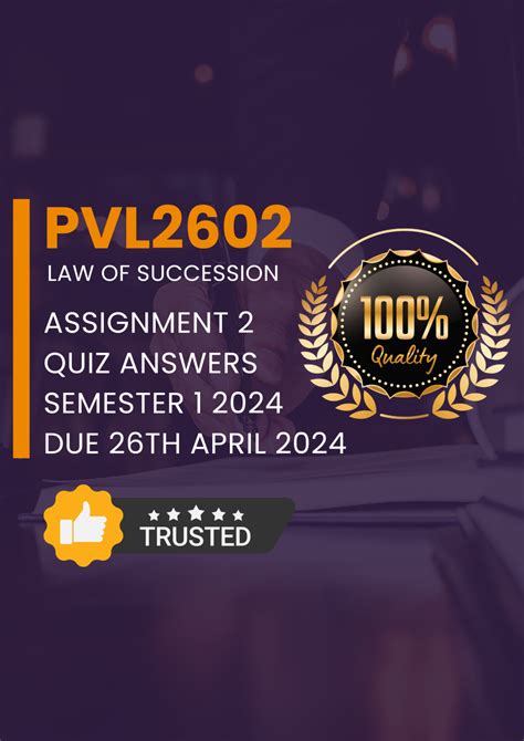 Pvl Law Of Succession Assignment Semester Due The Th Of