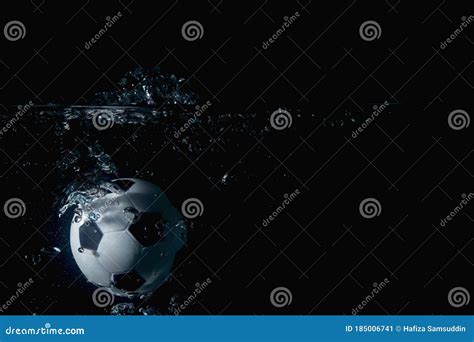 Soccer Ball Splashing Into Water Stock Illustration Illustration Of