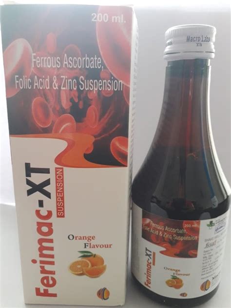 Ferrous Ascorbate Folic Acid And Zinc Suspension Ml Syrup At Rs