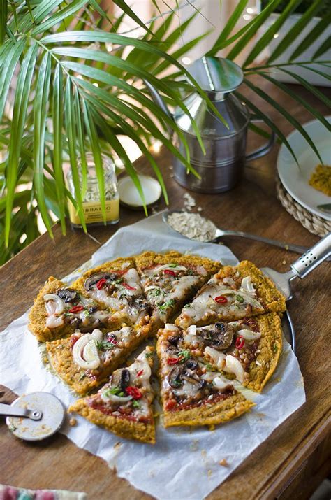 Receta Pizza vegana con base de avena y boniato con boloñesa d