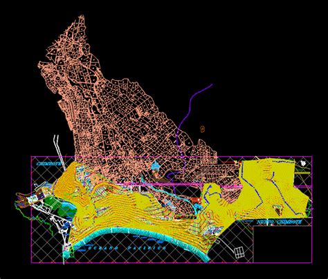 Plano Topographical And Nuevo Chimbote Chimbote DWG Block For AutoCAD