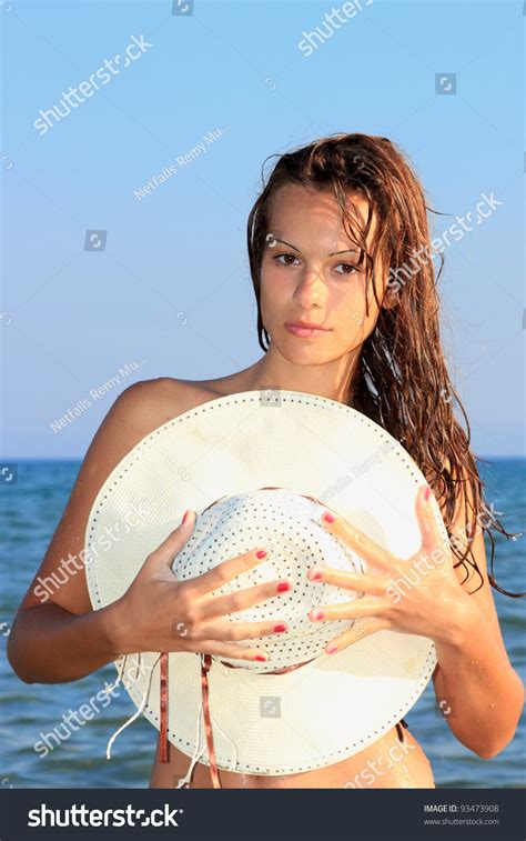 Sexy Bikini Model Posing On Beach Stock Photo 93473908 Shutterstock