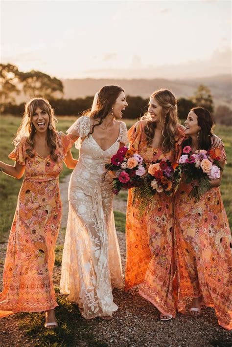 Floral Bridesmaid Dresses 12 Most Beautiful Styles Bridesmaid Dresses Boho Bohemian