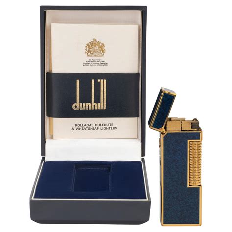 Rare Iconic Vintage Dunhill Gold Plated And Black Lacquer Swiss Made