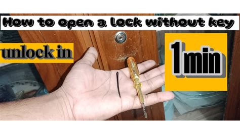 How To Unlock Cabinet Lock Without Key Unlock In Min Open A