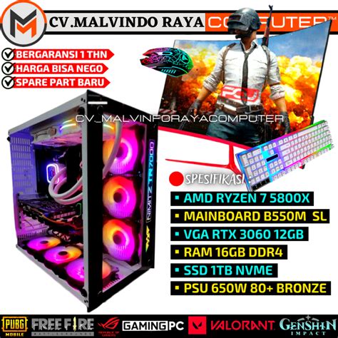 Jual Pc Gaming Live Streaming Ryzen X Rtx Gb Ram Gb Ssd