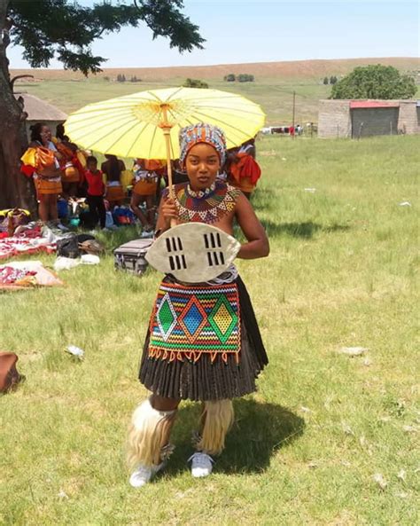 Clipkulture Zulu Maiden In Umemulo Traditional Attire