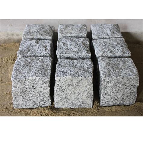 G603 Granite Bricks Cobble Stone Pavement Driveway Paver Cubes Paving