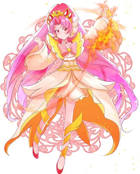 Akagi Towa Cure Scarlet And Cure Scarlet Precure And 1 More Drawn