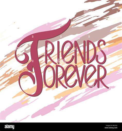 Friendship Day Hand Drawn Lettering Friends Forever Vector Elements For Invitations Posters