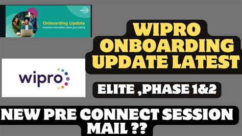 Wipro Onboarding Update News Wipro Elite Joining News Youtube