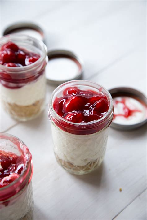 No Bake Cherry Cheesecake In A Jar Country Cleaver