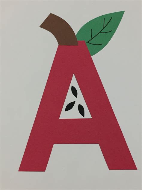 Letter a craft a is for apple – Artofit