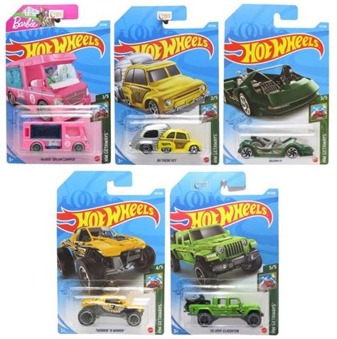 Série HW Getaways Completa Main Line 2021 5 Miniaturas Hot Wheels