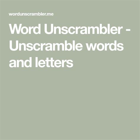 Letter Unscrambler Into Multiple Words