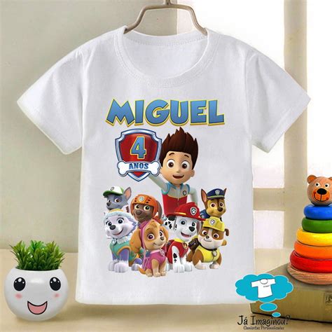 Camiseta Personalizada Patrulha Canina Elo Produtos Especiais