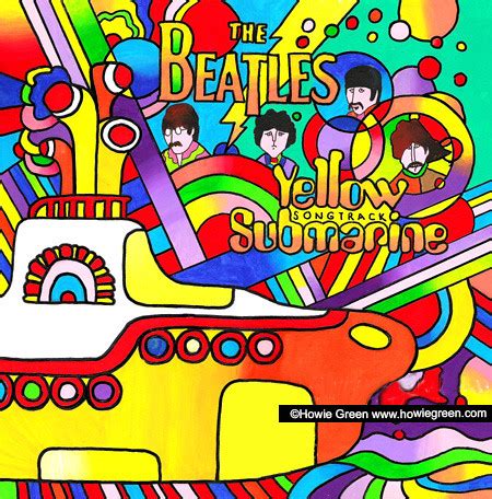 Beatles Yellow Submarine Pop Art Album Cover Painting By Howie Green