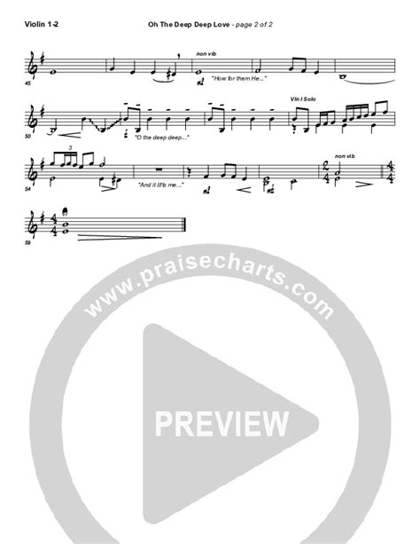 O The Deep Deep Love Of Jesus Violin Sheet Music Pdf Frank Ralls Praisecharts