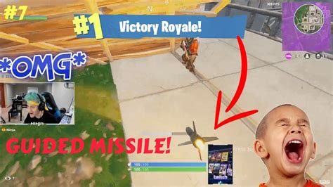 Ninja Reacts And Uses New Guided Missiles In Fortnite Fortnite Stream