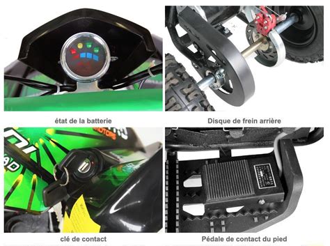 Python 800W de luxe vert 6 Quad enfant électrique LesTendances fr