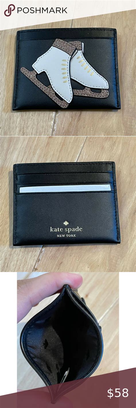 Kate Spade Ice Skating Card Holder Leather Card Holder Leather