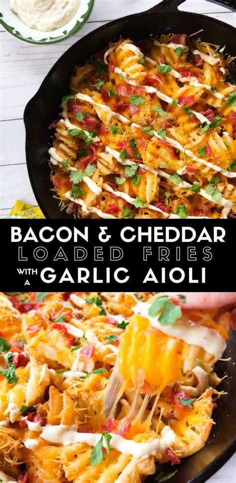 Bacon Cheese Loaded Fries With A Garlic Aioli Artofit