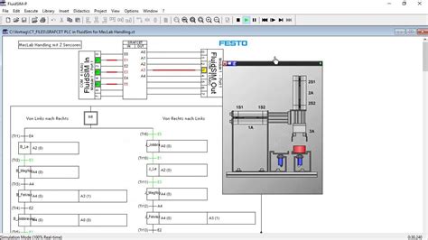 FluidSim GRAFCET Conrolled MecLab Handling Simulated YouTube