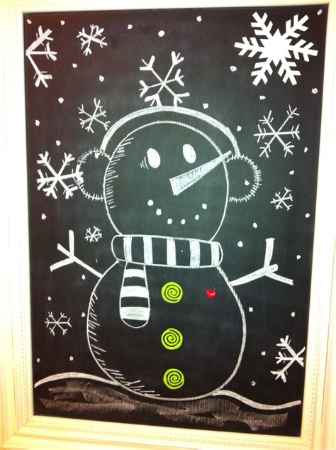 Snowman Chalkboard Idea Christmas Chalkboard Art Chalkboard Art