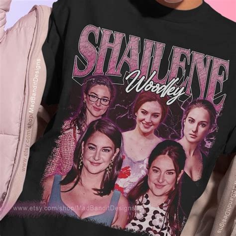 Shailene Woodley Shirt Cool Retro Rock Poster T Shirt 70s 80s 90s